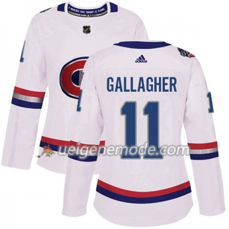 Dame Eishockey Montreal Canadiens Trikot Brendan Gallagher 11 Adidas 2017-2018 White 2017 100 Classic Authentic